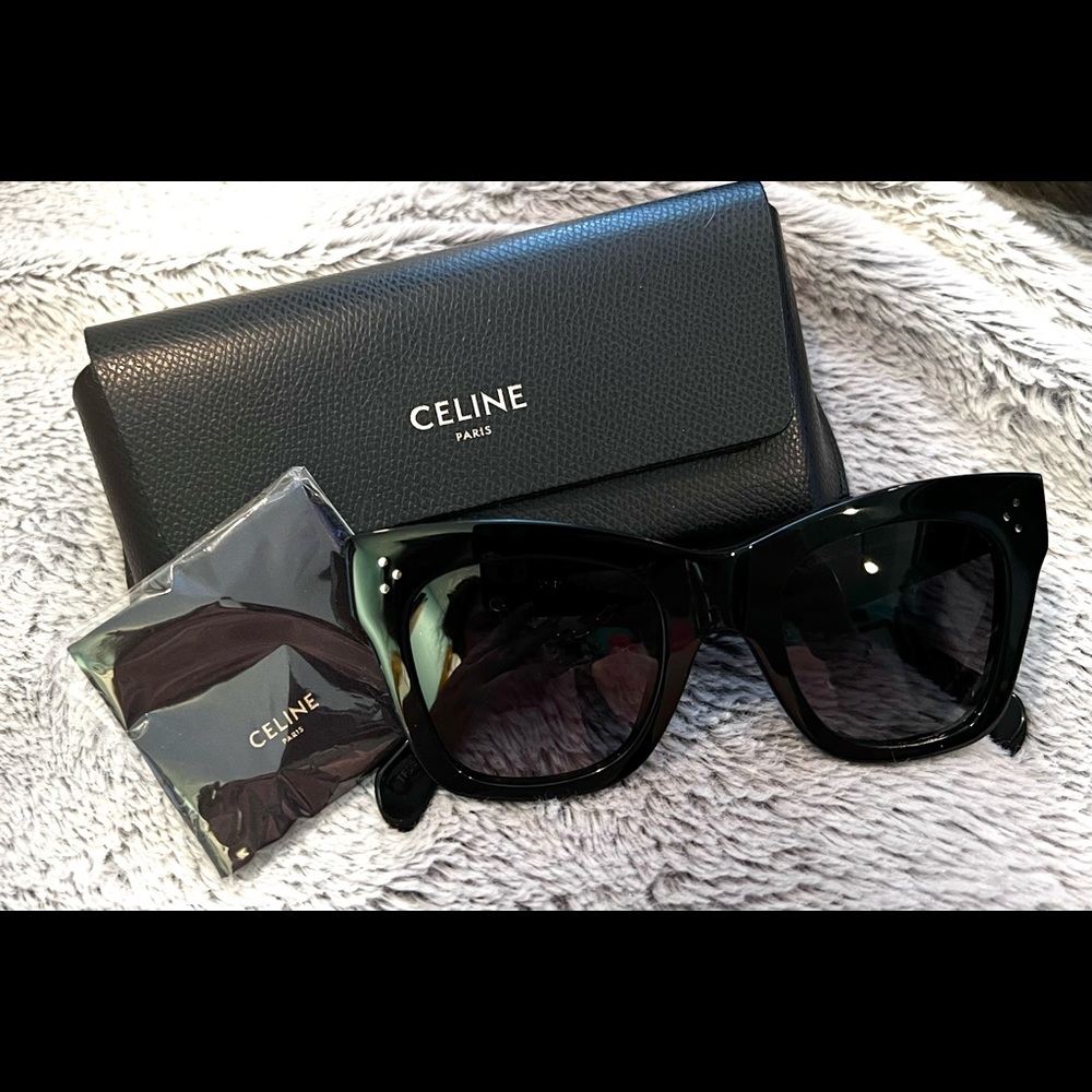 Celine Oversized Polarized Cat Eye Sunglasses (CL4004 IN)